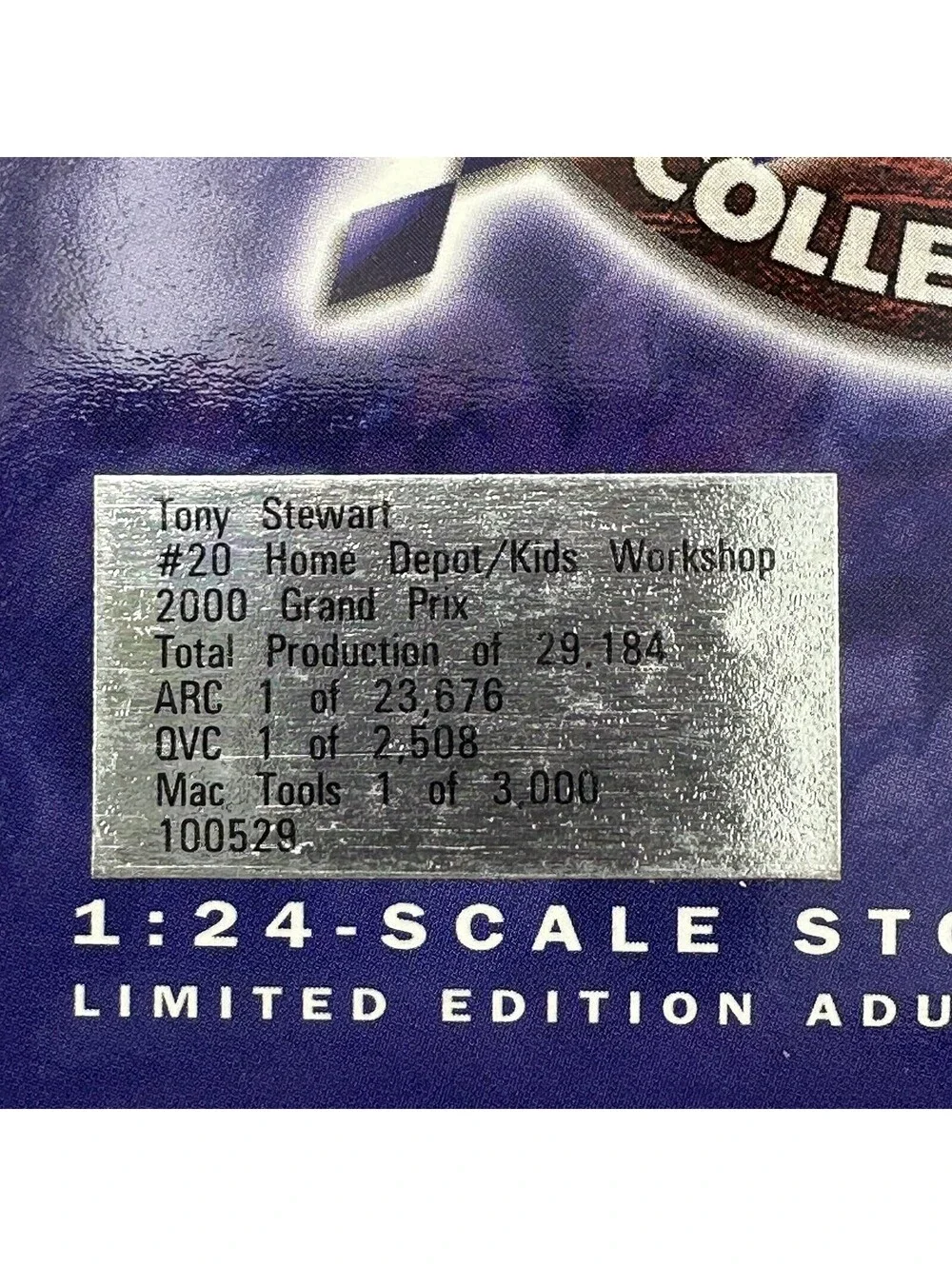 Tony Stewart #20 Home Depot Kids Workshop 2000 NASCAR 1:24 Diecast Action